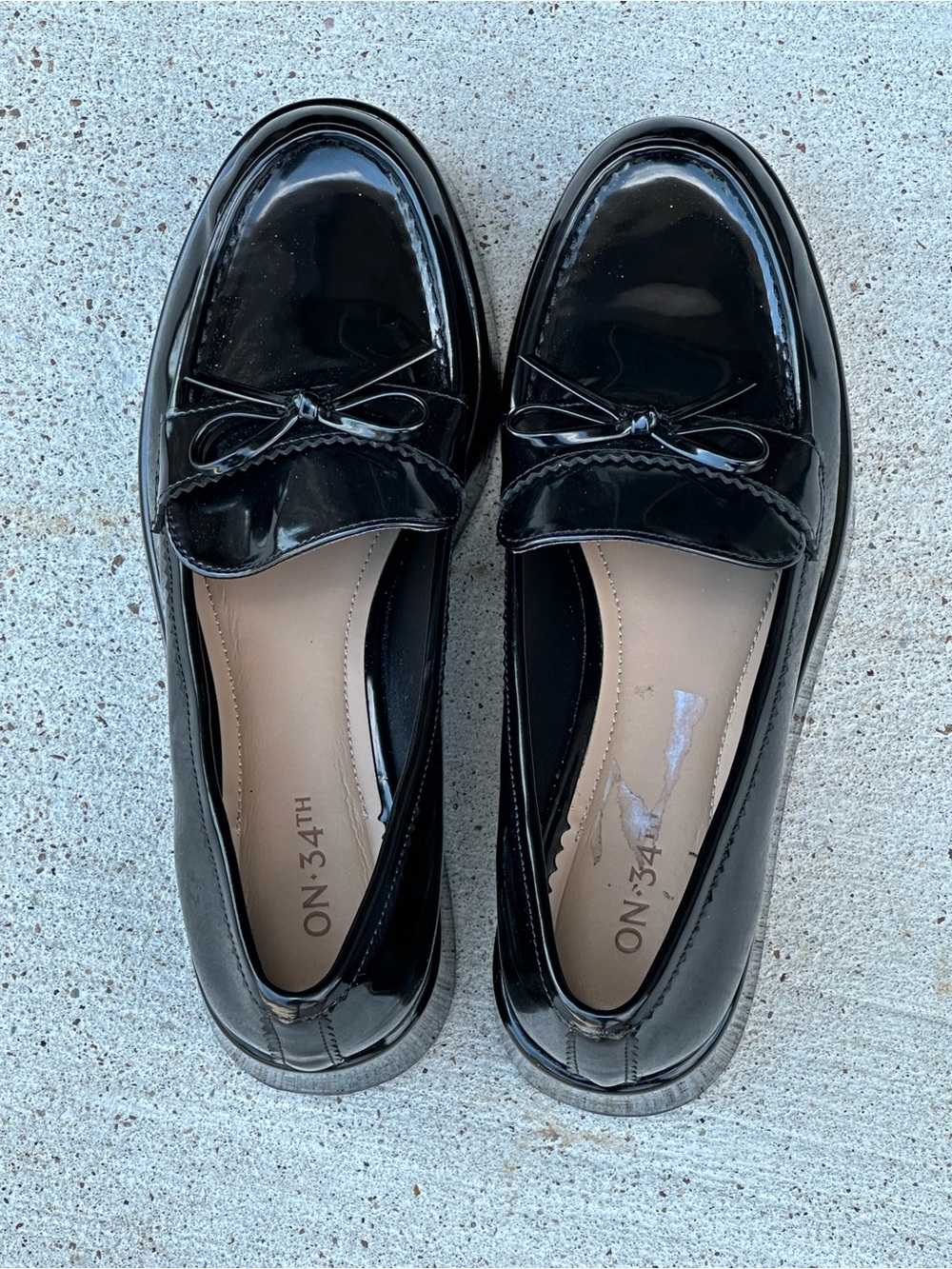 On 34th Stassy Platform Loafers. Size 9.